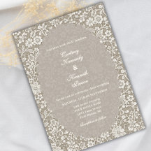 Rustic Elegant Ivory Lace Romantic Beige Wedding