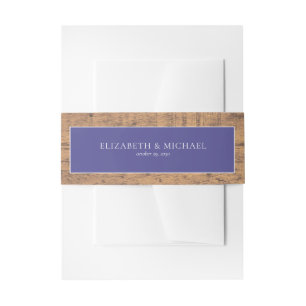 Rustic Elegant Lavender Eucalyptus Wedding Invitation Belly Band