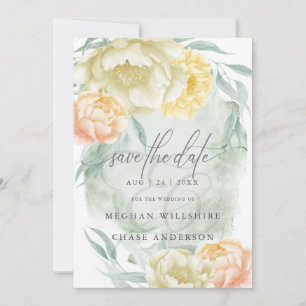 Rustic Elegant Lemon Yellow And Ivory Flowers  Invitation