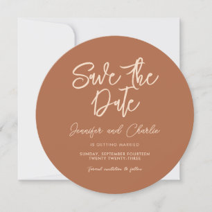 Rustic Elegant Minimalist Bohemian Wedding Simple  Save The Date