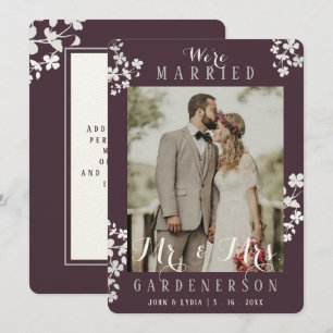 Rustic Elegant Photo  Announcement