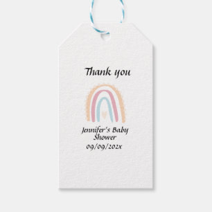 Rustic Elegant Rainbow Baby Shower Gender-neutral Gift Tags