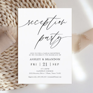 Rustic Elegant Reception Party Invitations
