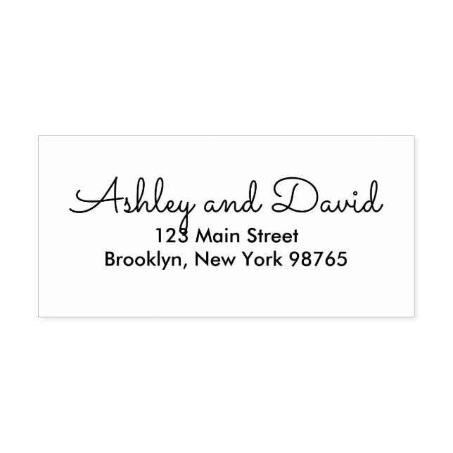 Rustic Elegant Return Address rubber stamp (Imprint)