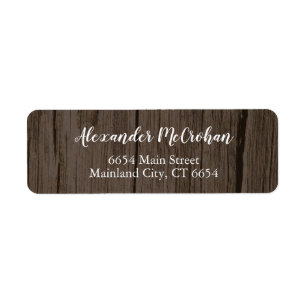 Rustic Elegant Script Return Address Label
