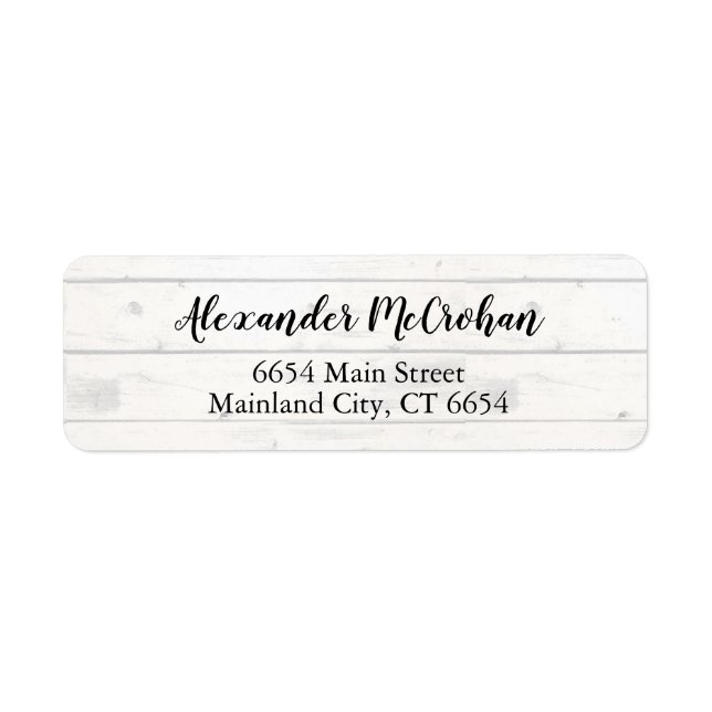 Rustic Elegant Script Return Address Label (Devant)
