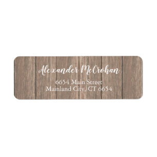 Rustic Elegant Script Return Address Label