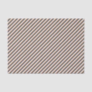 Rustic Elegant Stripes Light Pink Brown Dark Green Tissue Paper