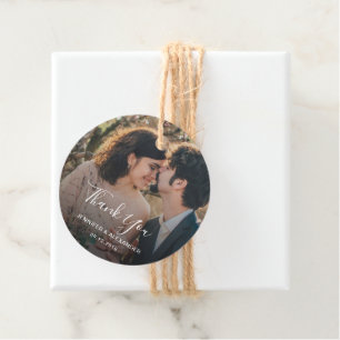 Rustic elegant Thank You photo country wedding Favour Tags