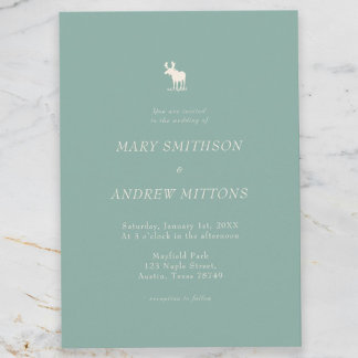 Rustic Elegant Wedding Invitation