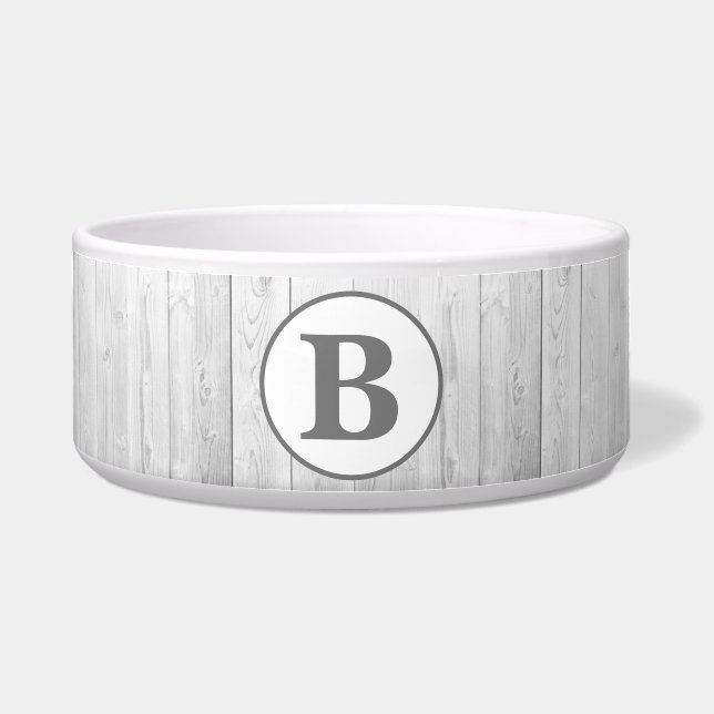 Rustic Elegant White Wood Planks | Pet Monogram (Front)