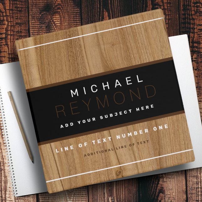 Rustic elegant wood black binder (Creator Uploaded)