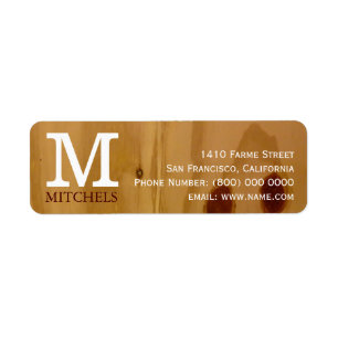 rustic & elegant, wood texture, monogrammed