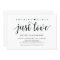 Rustic Elopement Reception Invitation Card
