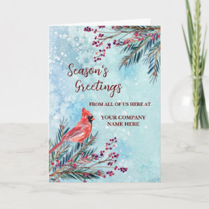 Rustic Employee Christmas Holiday Card