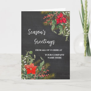 Rustic Employee Christmas Holiday Card