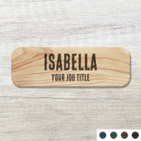 Rustic Employee Woodgrain Brown Company Staff
