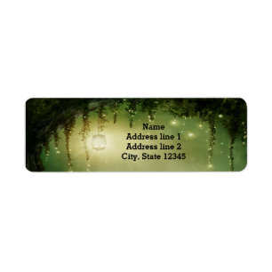 Rustic Enchanted Lighted Romantic Address Labels