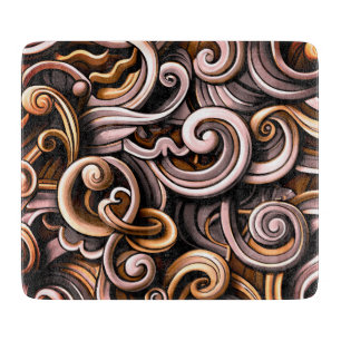 Rustic Energy Swirls Cutting Board