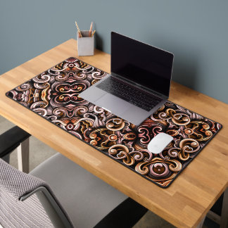 Rustic Energy Swirls  Desk Mat