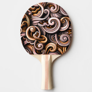 Rustic Energy Swirls  Ping Pong Paddle