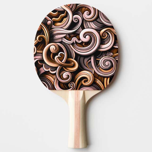 Rustic Energy Swirls  Ping Pong Paddle (Front)