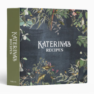 Rustic Eucalyptus Botanical Chalkboard Recipe Binder