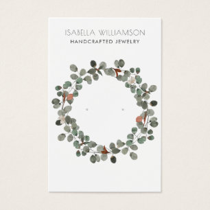 Rustic Eucalyptus Earring Jewellery Display Cards