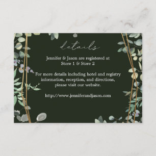 Rustic Eucalyptus & Gold 2 Details LG Green Enclosure Card
