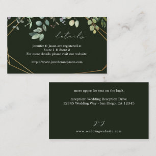 Rustic Eucalyptus & Gold Details SM - Green Enclosure Card