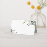 Rustic Eucalyptus Greenery Blank Folded Place Card<br><div class="desc">Designed to coordinate with our Boho Greenery wedding collection,  this customizable folded place card features watercolor greenery branches on the front and back.</div>