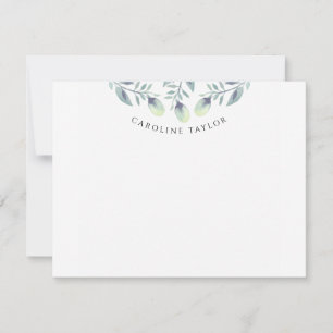 Rustic Eucalyptus Greenery Custom Boho Stationery Card