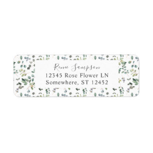 Rustic Eucalyptus Greenery Duo 2 Adresse de retour