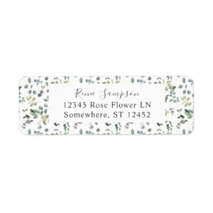 Rustic Eucalyptus Greenery Duo 2 Return Address