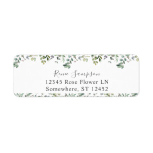Rustic Eucalyptus Greenery Duo 3 Return Address