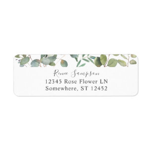 Rustic Eucalyptus Greenery Duo 4 Return Address 