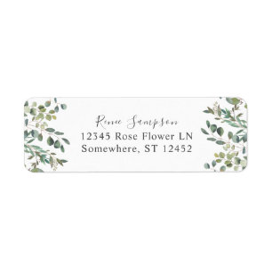 Rustic Eucalyptus Greenery Duo 5 Return Address