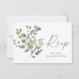Rustic Eucalyptus Greenery Duo with Meal RSVP Card