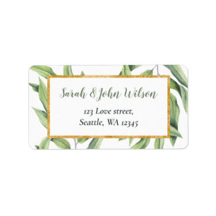 Rustic Eucalyptus Greenery Succulent Wedding Label