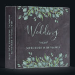 Rustic Eucalyptus Greenery Wedding Photo Album Binder<br><div class="desc">Keep all your wedding memories in this custom modern yet rustic eucalyptus wedding photo album. This greenery wedding photo album features elegant botanical greenery leaves on rustic chalkboard slate, delicate script, and personalized bride and groom names. Visit our eucalyptus wedding collection for wedding invitations, save the dates, and the perfect...</div>