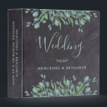 Rustic Eucalyptus Greenery Wedding Photo Album Binder<br><div class="desc">Keep all your wedding memories in this custom modern yet rustic eucalyptus wedding photo album. This greenery wedding photo album features elegant botanical greenery leaves on rustic chalkboard slate, delicate script, and personalized bride and groom names. Visit our eucalyptus wedding collection for wedding invitations, save the dates, and the perfect...</div>