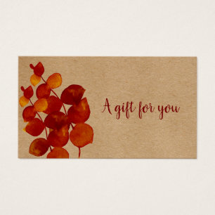Rustic Eucalyptus Leaves Gift Certificate