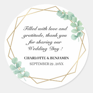 Rustic Eucalyptus Mason Jar Wedding Favour Labels