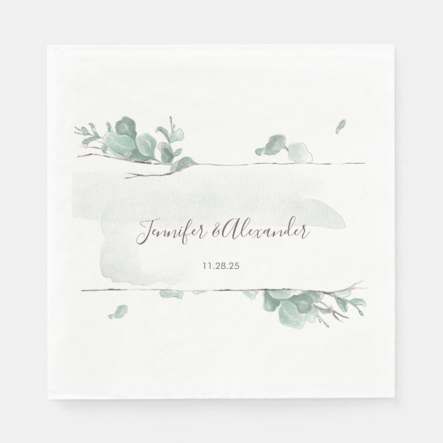 Rustic Eucalyptus Napkin (Front)