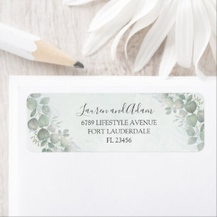 Rustic Eucalyptus Sage Green Address Label
