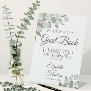 Rustic Eucalyptus S'Il Vous Plaît Signe Notre Livr