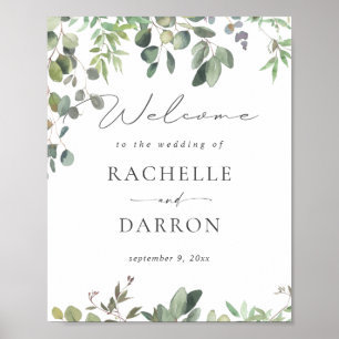 Rustic Eucalyptus Welcome Sign