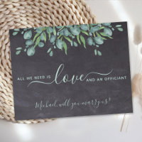 Rustic Eucalyptus Will You Marry Us Officiant