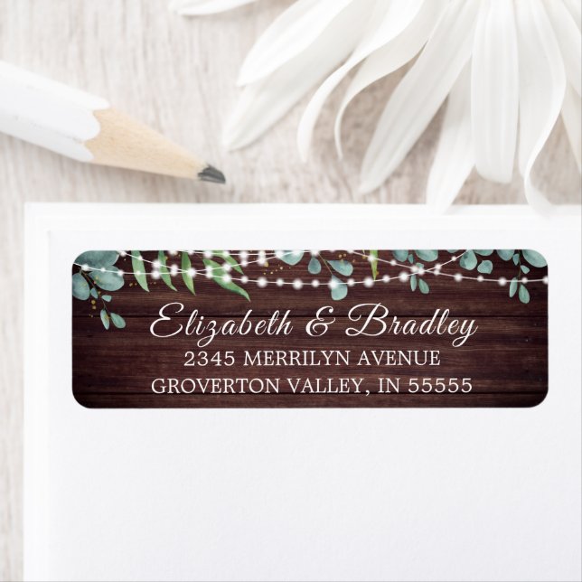 Rustic Eucalyptus Wood Greenery Lights (Insitu)