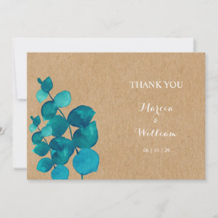 Rustic Eucalyptus Woodland Wedding Thank You